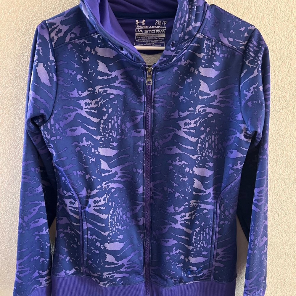 Under Armour Blue and Purple Animal Patterned Jacket